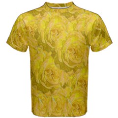 Summer Yellow Roses Dancing In The Season Men s Cotton Tee by pepitasart