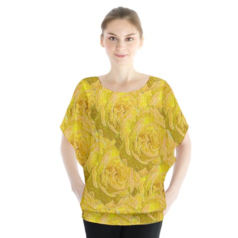 Summer Yellow Roses Dancing In The Season Blouse by pepitasart