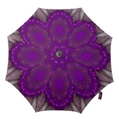 Fantasy-flowers In Harmony  In Lilac Hook Handle Umbrellas (medium) by pepitasart