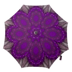 Fantasy-flowers In Harmony  In Lilac Hook Handle Umbrellas (large) by pepitasart