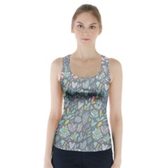 Cactus Pattern Green  Racer Back Sports Top by kostolom3000shop