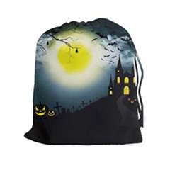 Halloween Landscape Drawstring Pouches (xxl) by Valentinaart