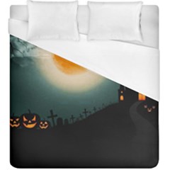 Halloween Landscape Duvet Cover (king Size) by Valentinaart