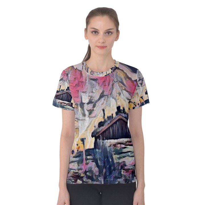 Modern abstract painting Women s Cotton Tee