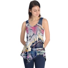 Modern Abstract Painting Sleeveless Tunic by NouveauDesign