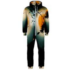 Halloween landscape Hooded Jumpsuit (Men) 