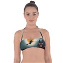 Halloween landscape Halter Bandeau Bikini Top View1