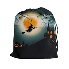 Halloween landscape Drawstring Pouches (XXL)