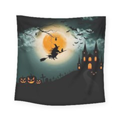 Halloween landscape Square Tapestry (Small)