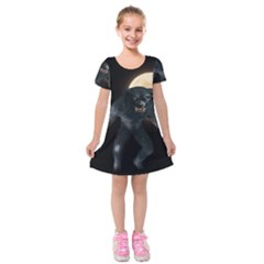 Werewolf Kids  Short Sleeve Velvet Dress