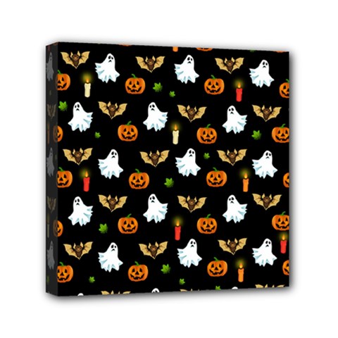 Halloween Pattern Mini Canvas 6  X 6  by Valentinaart