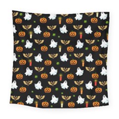 Halloween Pattern Square Tapestry (large)