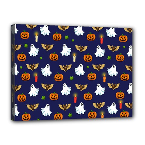 Halloween Pattern Canvas 16  X 12  by Valentinaart