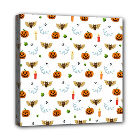 Halloween Pattern Mini Canvas 8  X 8  by Valentinaart