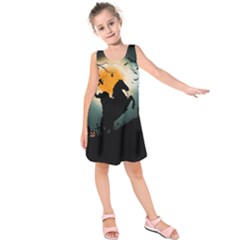 Headless Horseman Kids  Sleeveless Dress by Valentinaart