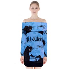 Halloween Long Sleeve Off Shoulder Dress