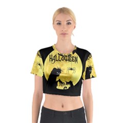 Halloween Cotton Crop Top by Valentinaart