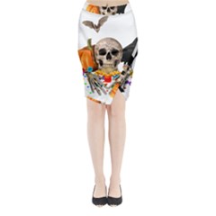 Halloween Candy Keeper Midi Wrap Pencil Skirt by Valentinaart