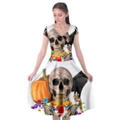 Halloween Candy Keeper Cap Sleeve Wrap Front Dress by Valentinaart