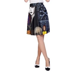 Vampires Night  A-line Skirt by Valentinaart