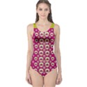 Going Gold Or Metal On Fern Pop Art One Piece Swimsuit View1