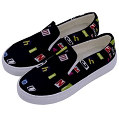 I Am Watching You Kids  Canvas Slip Ons by Valentinaart