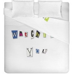I Am Watching You Duvet Cover Double Side (king Size) by Valentinaart