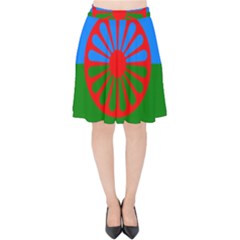 Gypsy Flag Velvet High Waist Skirt by Valentinaart