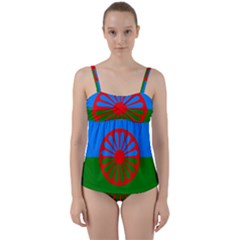 Gypsy Flag Twist Front Tankini Set by Valentinaart