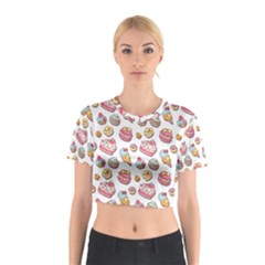 Sweet pattern Cotton Crop Top