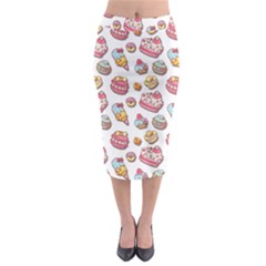 Sweet pattern Midi Pencil Skirt