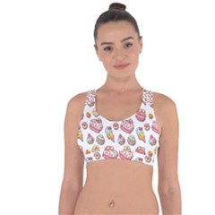 Sweet pattern Cross String Back Sports Bra