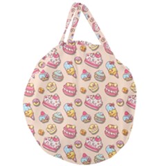 Sweet Pattern Giant Round Zipper Tote by Valentinaart