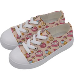 Sweet Pattern Kids  Low Top Canvas Sneakers by Valentinaart