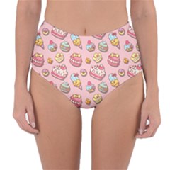 Sweet Pattern Reversible High-waist Bikini Bottoms by Valentinaart