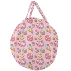 Sweet Pattern Giant Round Zipper Tote by Valentinaart