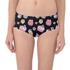 Sweet pattern Mid-Waist Bikini Bottoms