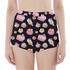 Sweet pattern High-Waisted Bikini Bottoms