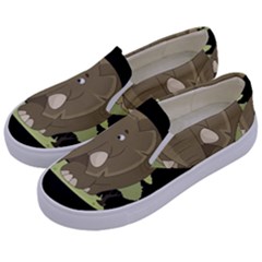 Cute Elephant Kids  Canvas Slip Ons by Valentinaart