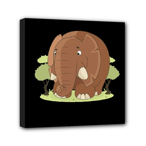 Cute Elephant Mini Canvas 6  X 6 
