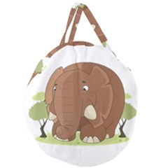 Cute Elephant Giant Round Zipper Tote by Valentinaart