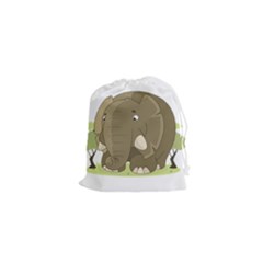 Cute Elephant Drawstring Pouches (xs)  by Valentinaart