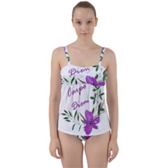 Carpe Diem  Twist Front Tankini Set