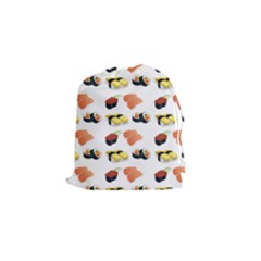 Sushi Pattern Drawstring Pouches (small)  by Valentinaart