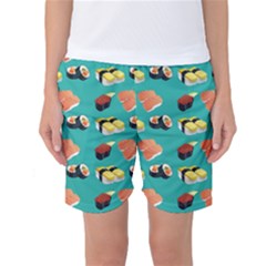 Sushi Pattern Women s Basketball Shorts by Valentinaart