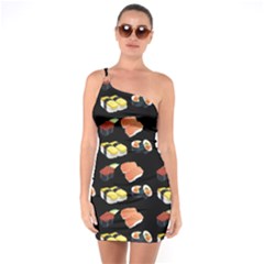 Sushi Pattern One Soulder Bodycon Dress by Valentinaart