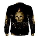 Golden Skull With Crow And Floral Elements Men s Sweatshirt View2