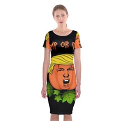 Trump Or Treat  Classic Short Sleeve Midi Dress by Valentinaart
