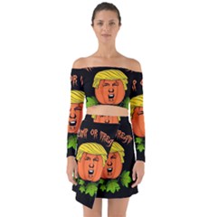 Trump Or Treat  Off Shoulder Top With Skirt Set by Valentinaart