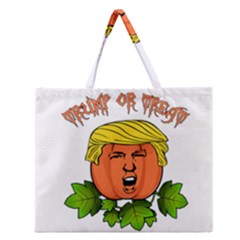 Trump Or Treat  Zipper Large Tote Bag by Valentinaart